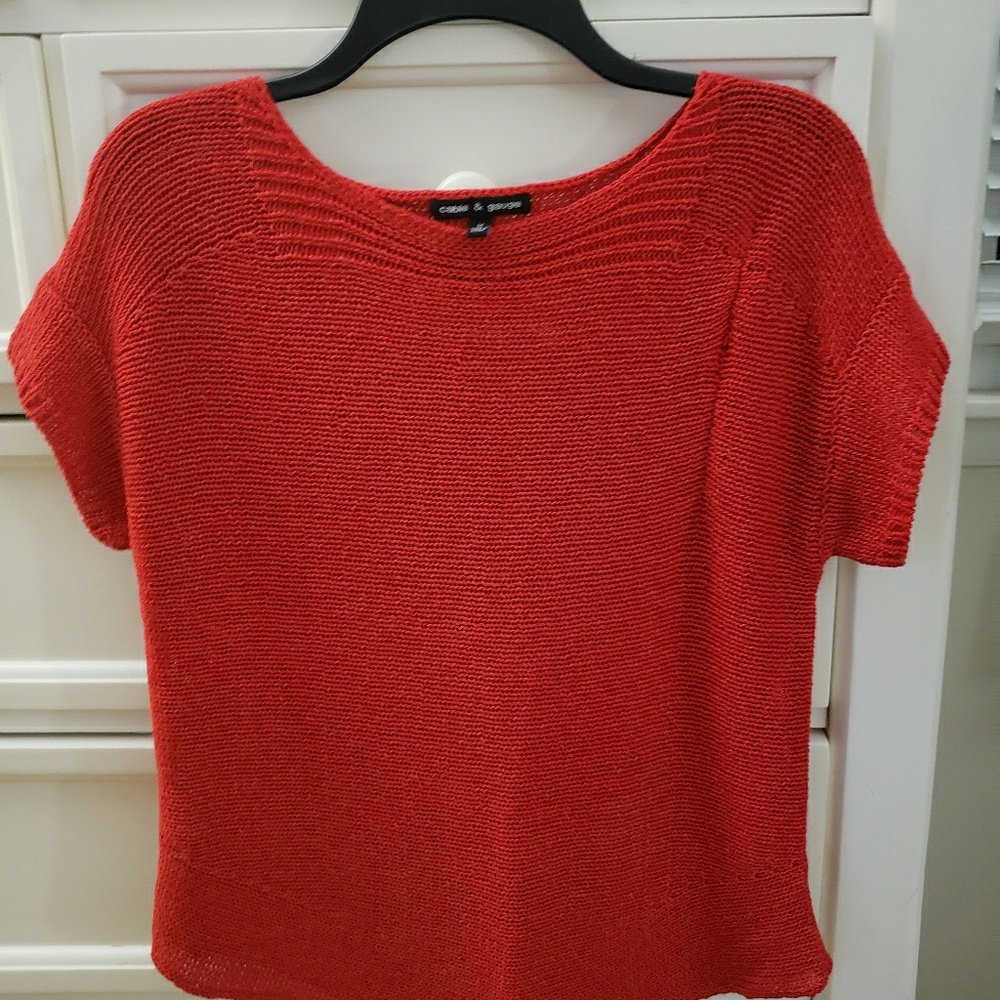 Sweater, Red, Size Medium, Cable & Gauge brand